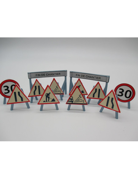 Coffret 12 panneaux de signalisations TRAVAUX