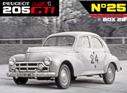 The Peugeot 203 in the race