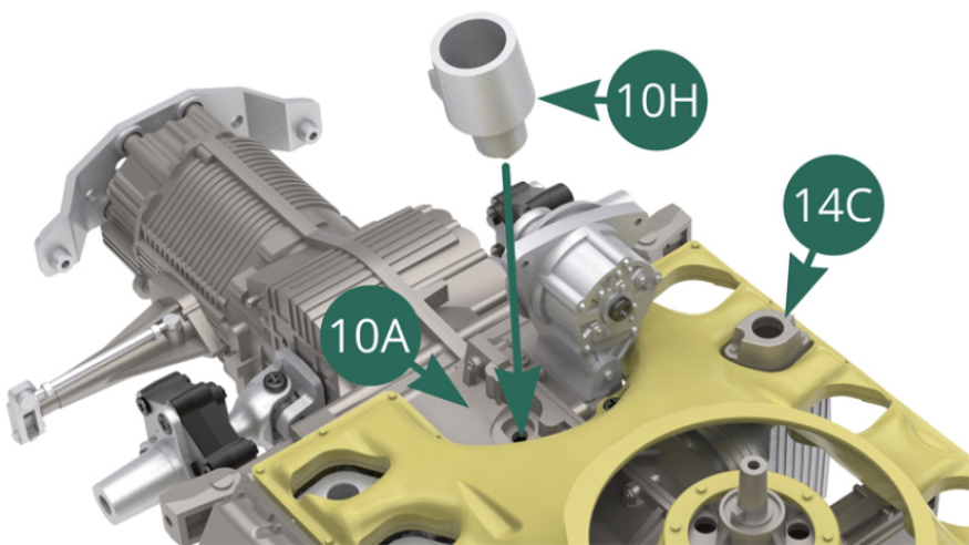 Positionner une base de distributeur 10H sur le dessus de carter moteur 10A.