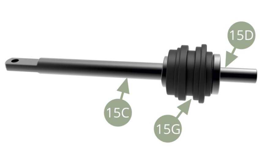 15G (Gummibalg) installiert.