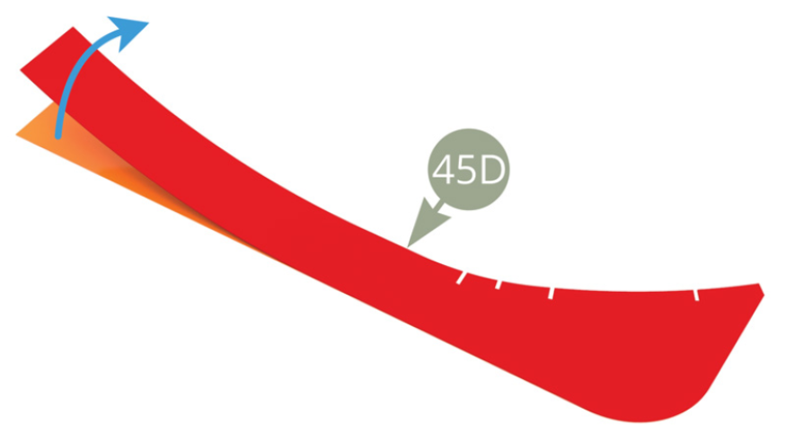 Détacher le revêtement de plancher 45D de son support.