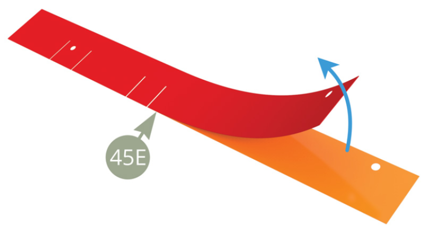 Détacher le revêtement de plancher 45E de son support.