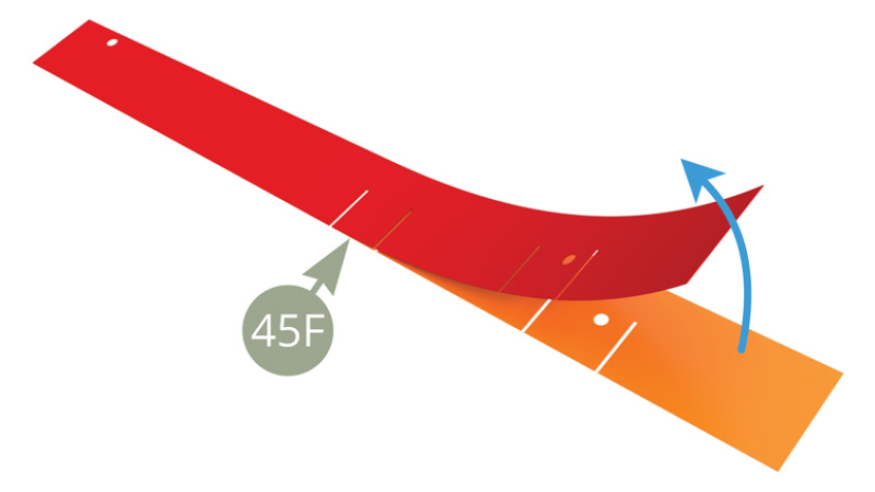 Détacher le revêtement de plancher 45F de son support.