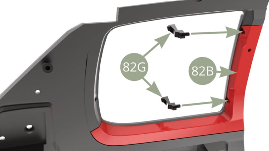 Fit two 82B Quarterlight glass hinges to 82B Windowsill frame.