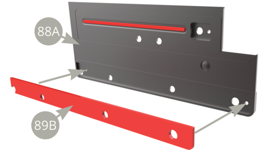 Fit 89B Deco plank to 88A Inner deco panel .