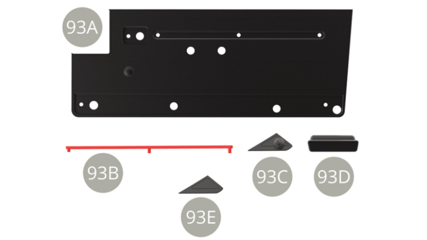 93A Inner deco panel93B Deco panel trim93C Rear view mirror control panel93D Elbow rest handle93E Cover