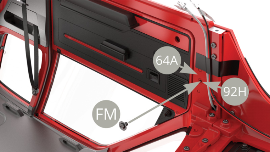 Fix 92H Hinge to 64A Body frame with FM screw .