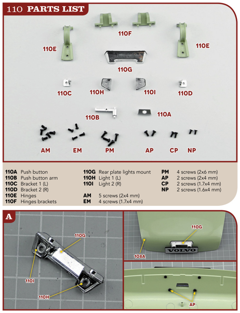 Part 110 (The pieces of #part 110 are in the pack 9.)