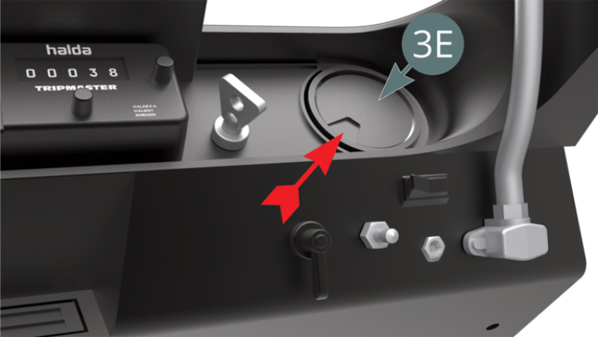 Check the correct orientation of the right fan flap (3E). Fan flaps (3F and 3G) positioned.