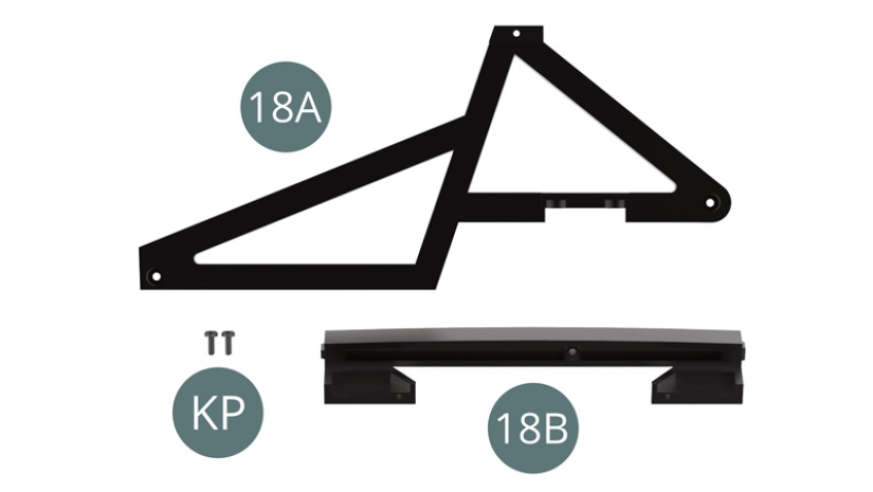 18A Right frame 18B Lower cross member Screw KP M 1.4 x 4 mm (x 2)