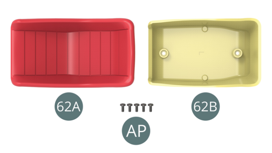 62A Estofos para bancos de passageiro 62B Cadeira de passageiroParafuso AP M 1,7 x 4 mm (x 5)