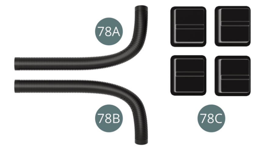 78A Conduta de arrefecimento do travão dianteiro esquerdo 78B Conduta de arrefecimento do travão dianteiro direito 78C Parafuso (x 4)