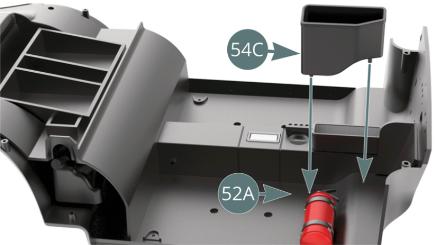 Place map pockets (54C) on the centre console (54A).