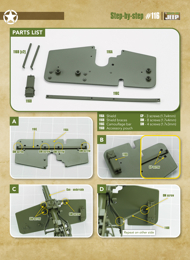 Part 116 (The pieces of #part 116 are in the pack 12.)