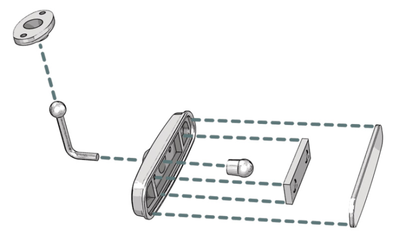 Posiciona el Soporte de retrovisor (72F) en el Revestimiento del techo (69A) y fíjalo con dos tornillos MP.