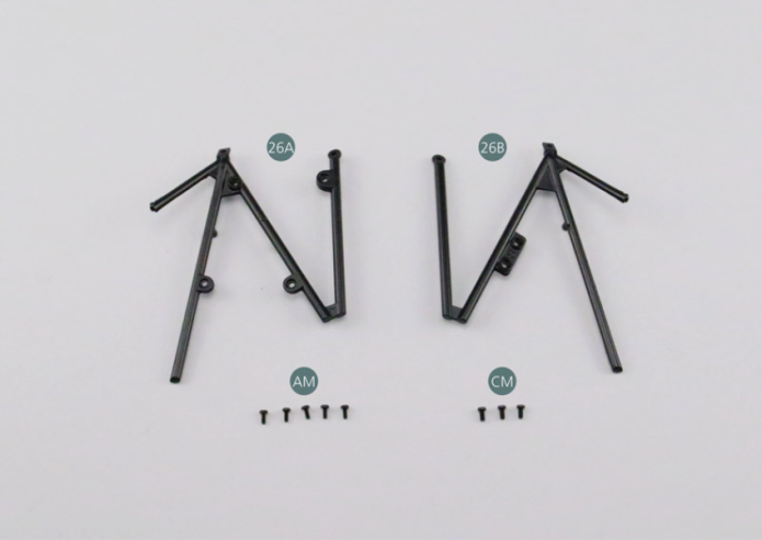 26A Left rear reinforcement frame 26B Right rear reinforcement frame Screw AM M 1.7 x 4 mm (x 5) Screw CM M 2.0 x 4 mm (x 3) 