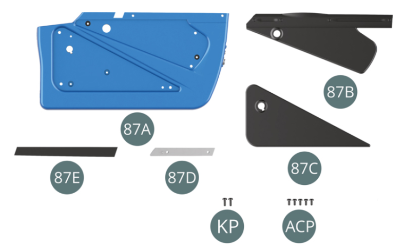 87E SliderScrew ACP M 1.4 x 3 mm (x 5) Screw KP M 1.4 x 4 mm (x 2) 