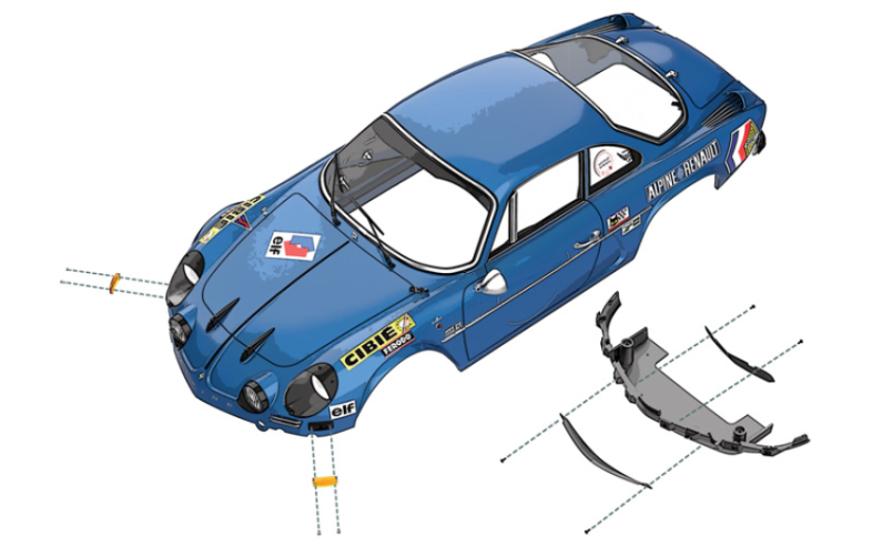 Fix the grille (96D) to the inner wall of the front rocker panel (96A) using two QM screws.