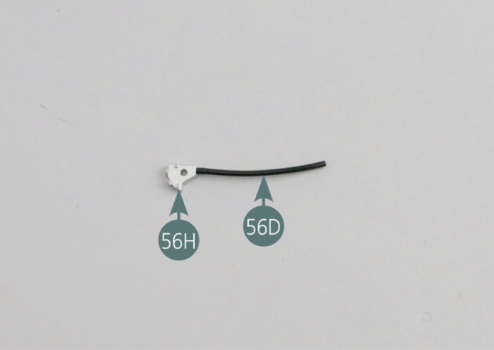 Position fitting B (56F) and fitting A (56E) on the rear of the gearbox (40C). 