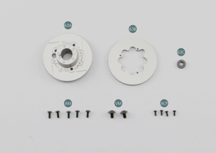 Schraube AM M 1,7 x 4 mm (x 5) Schraube VM M 3,0 x 4 mm (x 2) Schraube ACP P 1,4 x 3 mm (x 4) 