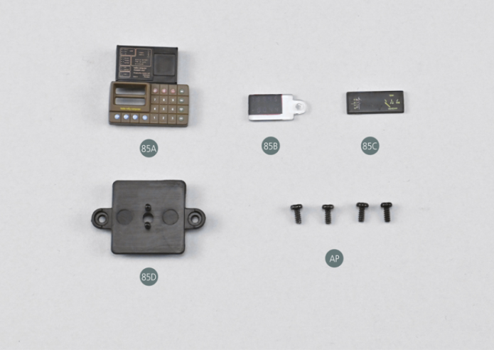 85D Hintere Abdeckung der unteren Zentralinstrumente Schraube AP P 1,7 x 4 mm (x 4)