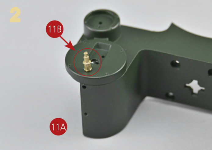 11C Front of cylinder block 2Tweezers