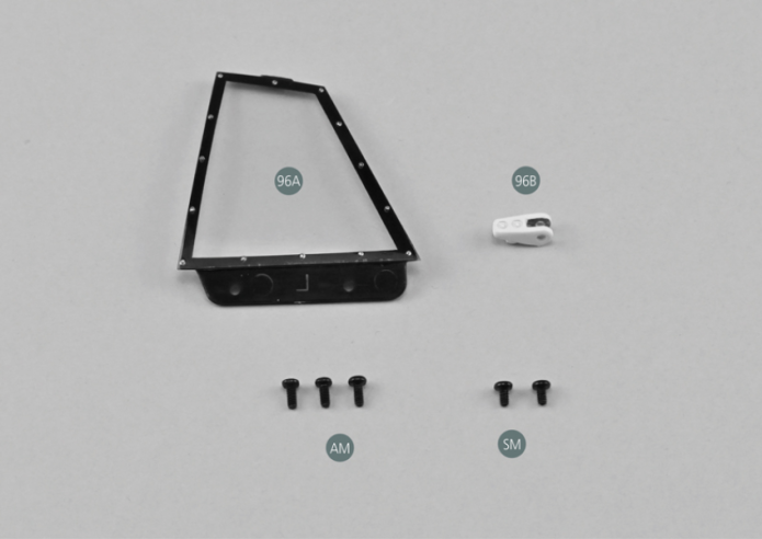 Screw AM M 1.7 x 4 mm (x 3) Screw SM M 1.7 x 3 mm (x 2) 