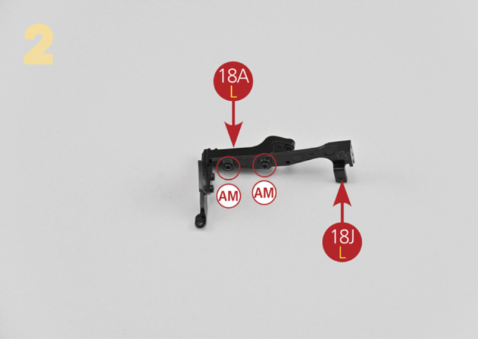 18L Left boiler support18M Right boiler support18N Lubricators (x 2)18O CoverScrew AM M1.7 x 4 (12 + 2)Screw KM M1.4 x 4 (2 + 1)Screw QM M1.4 x 3 (1 + 1)Screw AP M1.7 x 4 (4 + 1)Screw KP M1.4 x 4 (4 + 1)Screw ALP M1.7 x 10 (1 + 1)Screw ANP M1.7 x 12 (1 + 1)