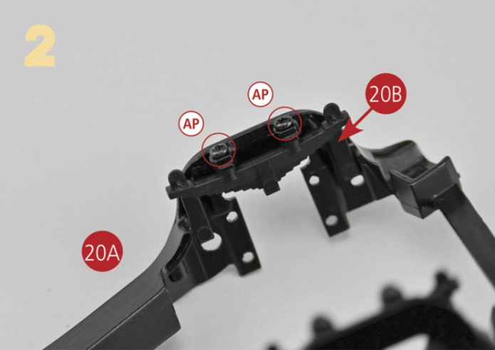 Screw AM M1.7 x 4 (1 + 1) Screw AP M1.7 x 4 (4 + 1) 