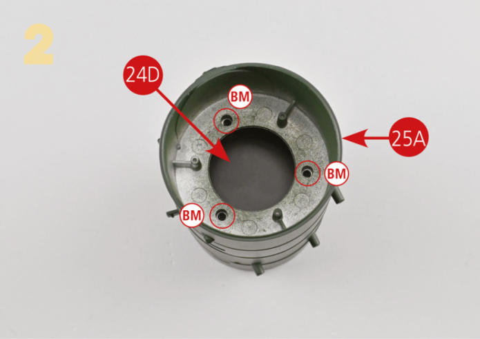 25C Griffe für die Inspektionsluke Schraube BM M1,7 x 5 (3 + 1)