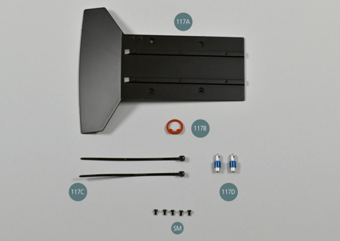 117D Front bonnet support pin (x 2)Screw SM M 1.7 x 3 mm (x 5)