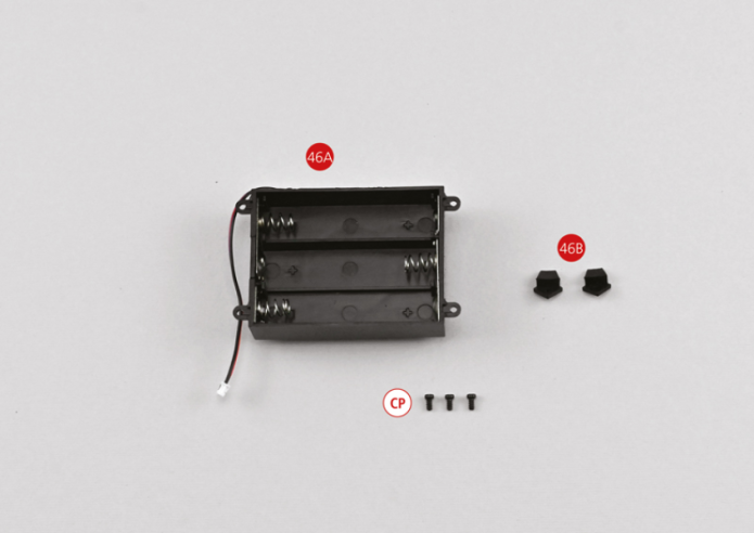 46A Boîtier46B Fixations (x2) Vis CP M2,0 x 4 (2 + 1)