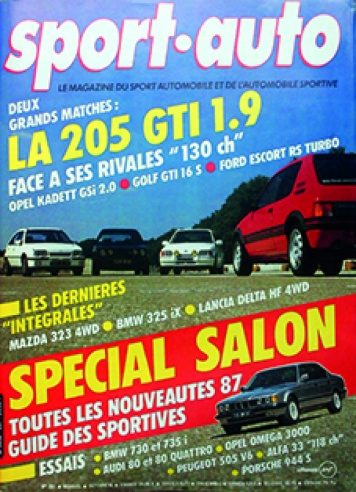 For the monthly magazine Sport Auto number 297 of October 1986, the 205 GTI 1.9 will be one of the stars of the next Paris Motor Show which will open its doors.© IXO Collections SAS - Tous droits réservés. Crédits photo © Archives & Collections