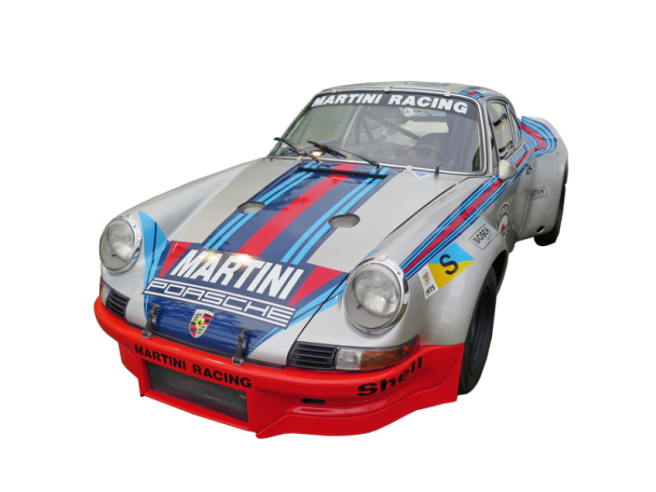 La Porsche 911 Turbo possède un lien de parenté avec les Carrera RSR de compétition. Ici la voiture que pilotaient Gijs van Lennep et Herbert Müller aux 24 Heures du Mans 1973 (classés 18e). © IXO Collections SAS - Tous droits réservés. Crédits photo © Porsche / Archives et Collections.