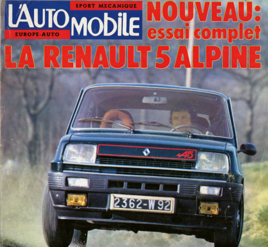 As soon as it was launched, the automotive journalists carried out a number of tests on the new Renault 5 Alpine phenomenon. © IXO Collections SAS - Tous droits réservés. Crédits photo ©  Renault D.R. / Archives et Collections