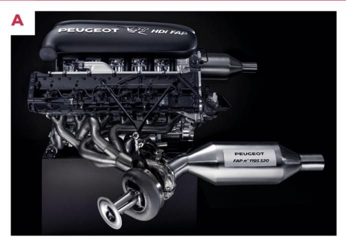 A. En 2009, le règlement impose une limitation de la puissance des diesels – en vue de l’aligner sur celle des moteurs à essence – avec une bride plus petite et une pression du turbo limitée à 2,75 bar. © IXO Collections SAS - Tous droits réservés. 