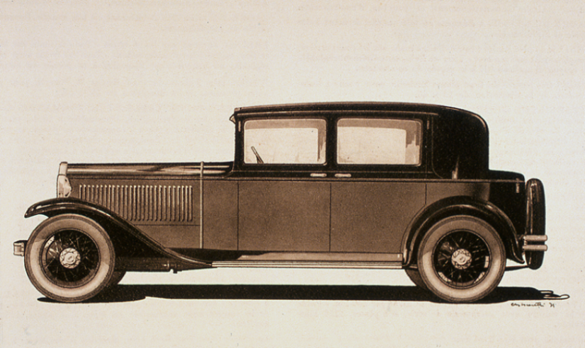 The factory bodywork of the first Lancia Asturas could sometimes be a little austere, like this four-seater interior from 1931. © IXO Collections SAS - Tous droits réservés. Crédits photo © © Lancia D.R.