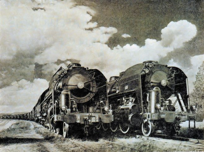 Aqui estão elas finalmente, estas "American belles", e não são carros, embora estas locomotivas sejam o equivalente ferroviário do famoso jipe do exército americano. A viga para-choques, a porta da caixa de fogo e as anteparas quase as tornam francesas. © IXO Collections SAS - Tous droits réservés. Crédits photo © Collection Trainsconsultant-Lamming