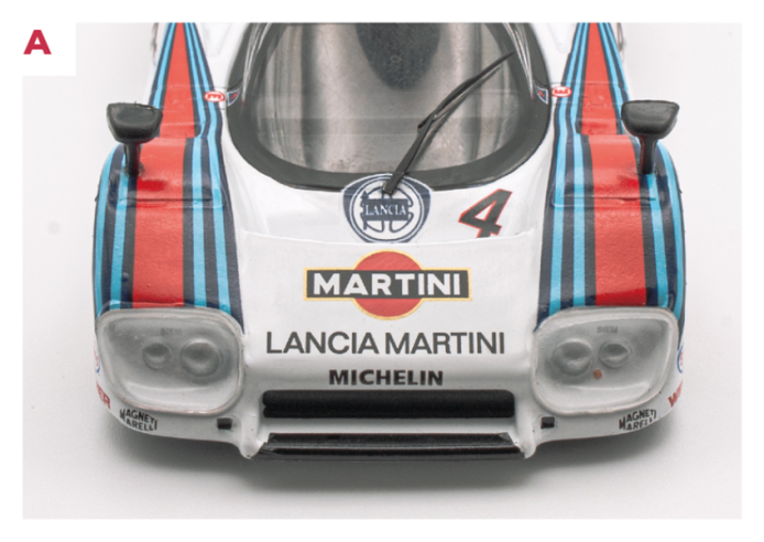 A. L’écurie officielle Lancia se pare des couleurs Martini Racing en 1981, et les conserve pendant toute sa période active, rallyes compris, jusqu’à son retrait de la compétition en 1992.© IXO Collections SAS - Tous droits réservés. 