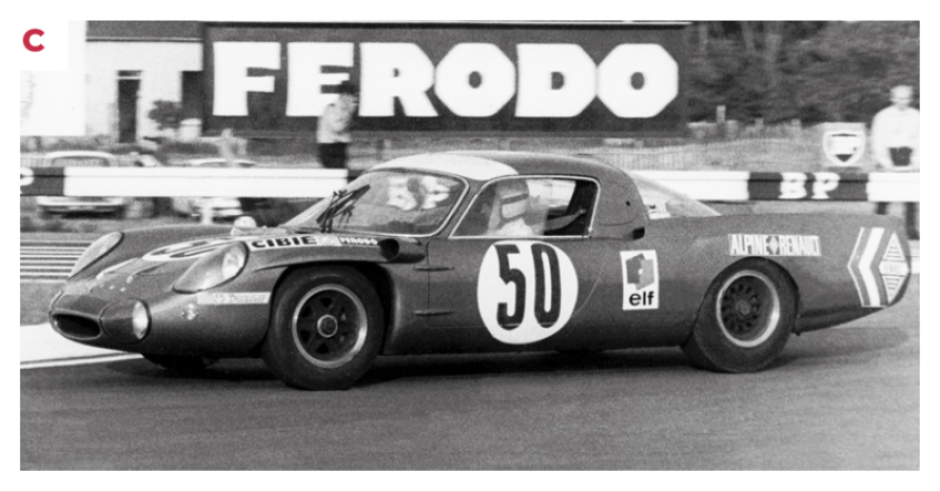 C. La A210 n° 50 d’Alain Serpaggi et Christian Ethuin se classe douzième et première de la catégorie 1,5 litre au Mans en 1969. L’équipage s’impose aussi dans le classement spécial à l’indice de performance. © IXO Collections SAS - Tous droits réservés. 