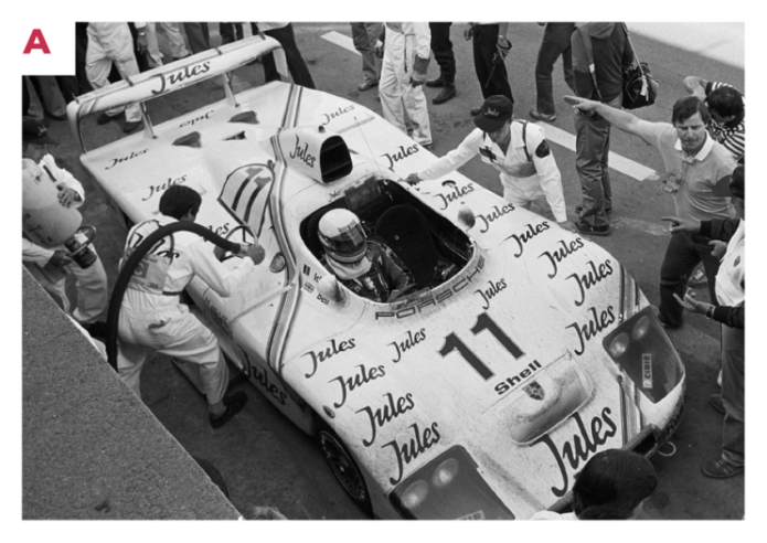 A. Selon le règlement du Groupe 6, la Porsche 936/81 est une biplace même si, comme les années précédentes, le pilote est toujours seul à bord.© IXO Collections SAS - Tous droits réservés. 