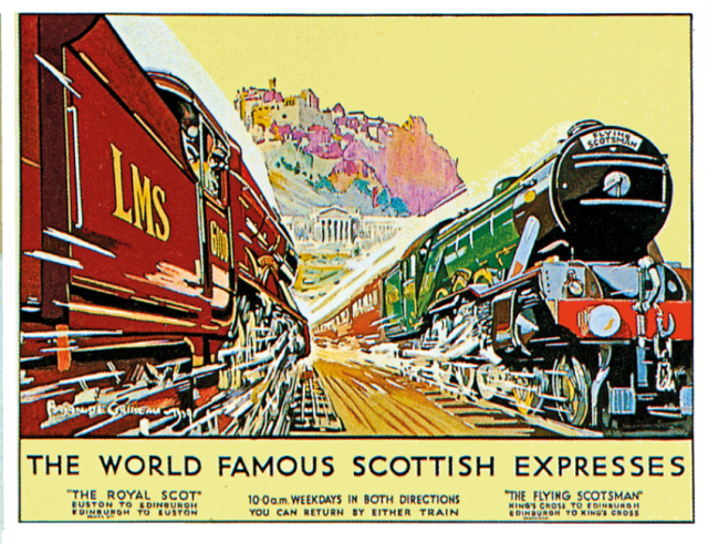 La competizione, fino al secondo, tra i treni della London Midland & Scottish Rly e della London & North Eastern Rly. Qui le LMS 230 perdono la faccia contro le LNER 231, in entrambe le direzioni di viaggio. La lotta raggiunse il suo apice alla fine degli anni '30, quando la LMS impegnò finalmente la sua 231 “Duchess”. © IXO Collections SAS - Tous droits réservés. Crédits photo © Collection Trainsconsultant-Lamming