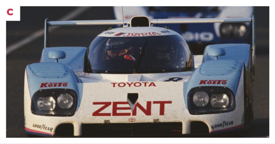 C. La Toyota TS 10 n° 8 pilotée par Jan Lammers, Andy Wallace et Teo Fabi est huitième au Mans en 1992. © IXO Collections SAS - Tous droits réservés. 