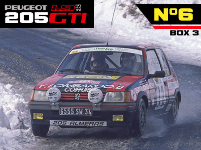 La Peugeot 205 GTI in gara