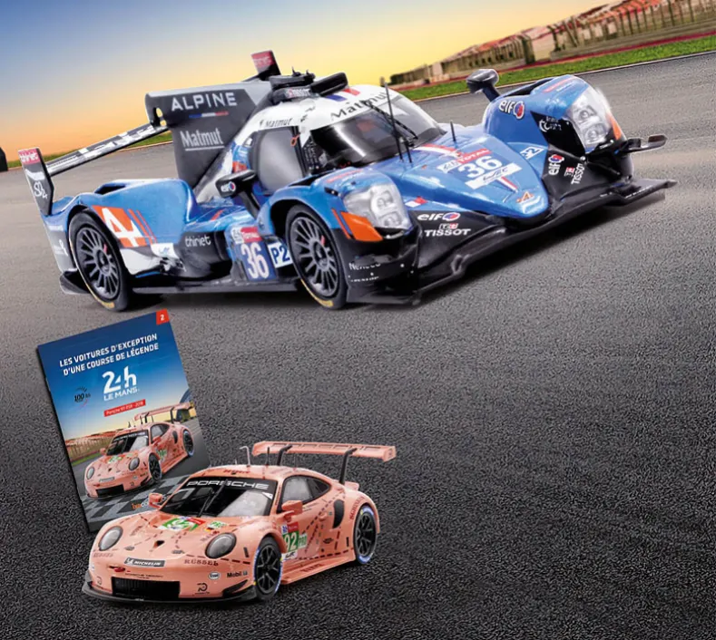 Each 1/43 model is accompanied by a booklet full of anecdotes and technical details, for total immersion in the world of the 24 Hours of Le Mans. Add to your collection emblematic pieces of the great victories.