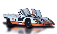 Relive the magic of the racetrack with the Porsche 917KH in its iconic Gulf livery