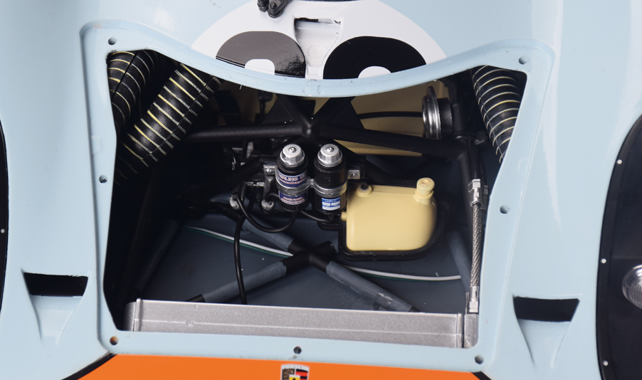 Relive the magic of the racetrack with the Porsche 917KH in its iconic Gulf livery